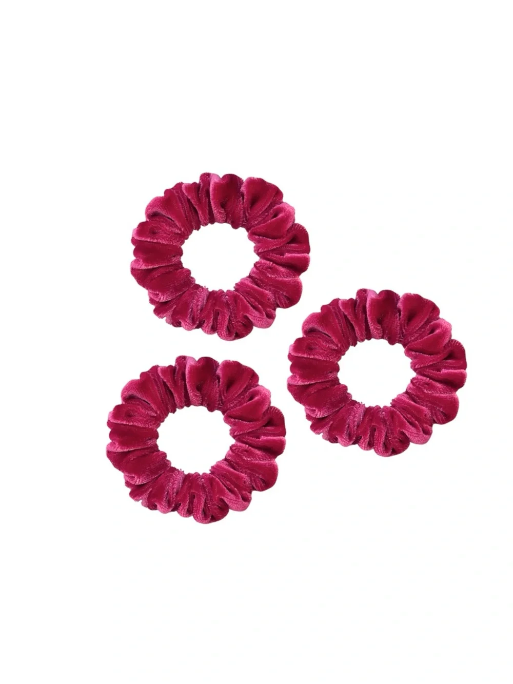 Velvet Scrunchie Set - Hot Pink Hair Accessories